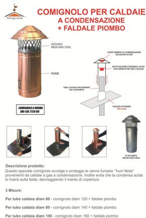 kit Comignolo per Caldaie a Condensazione con Faldale Piombo